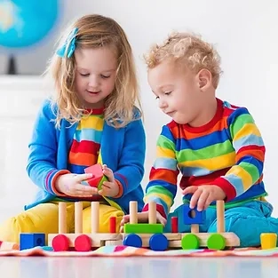 Children playing with toys